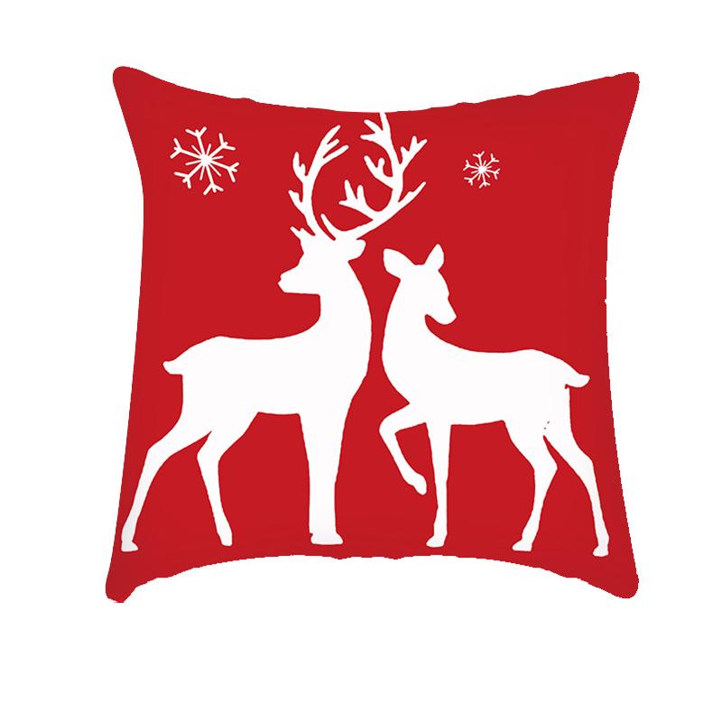 45x45 Cm Christmas Cushion Cover Sofa Ornaments Seat Car Pillow Cover Christmas Decoration New Year Home Decoration