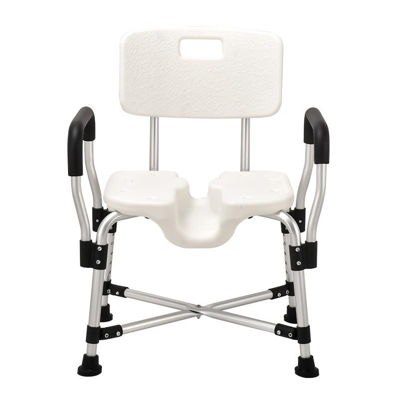 150KG Load Bearing Elderly Shower Seat Portable Nursing Shower Chair Bathroom Armrest Anti Slip Shower Auxiliary Chair