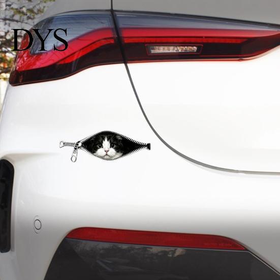 High-definition Car Decal Stickers Zipper Cat Shape Adhesive Waterproof Scratch Cover Paint Protection Sticker Durable Decals for Cars Electric