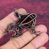 Red Fire Labradorite Pendant Copper Wire Wrapped Jewelry Fish Gemstone Pendant