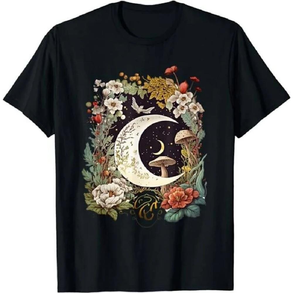 

Эстетичная футболка Goblincore и dark Cottagecore с грибами, 100% чистый хлопок, уличная одежда, топы, футболки, мужская одежда 43010 XXXXXL