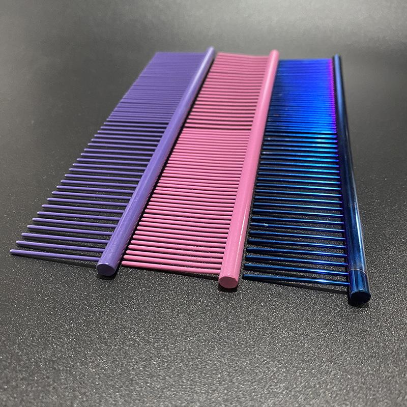 Pet Dematting Comb Stainless Steel Pet Grooming Comb Professional Anti-Corrosion Grooming Comb Pet Grooming Supplies Pro Grooming Tool