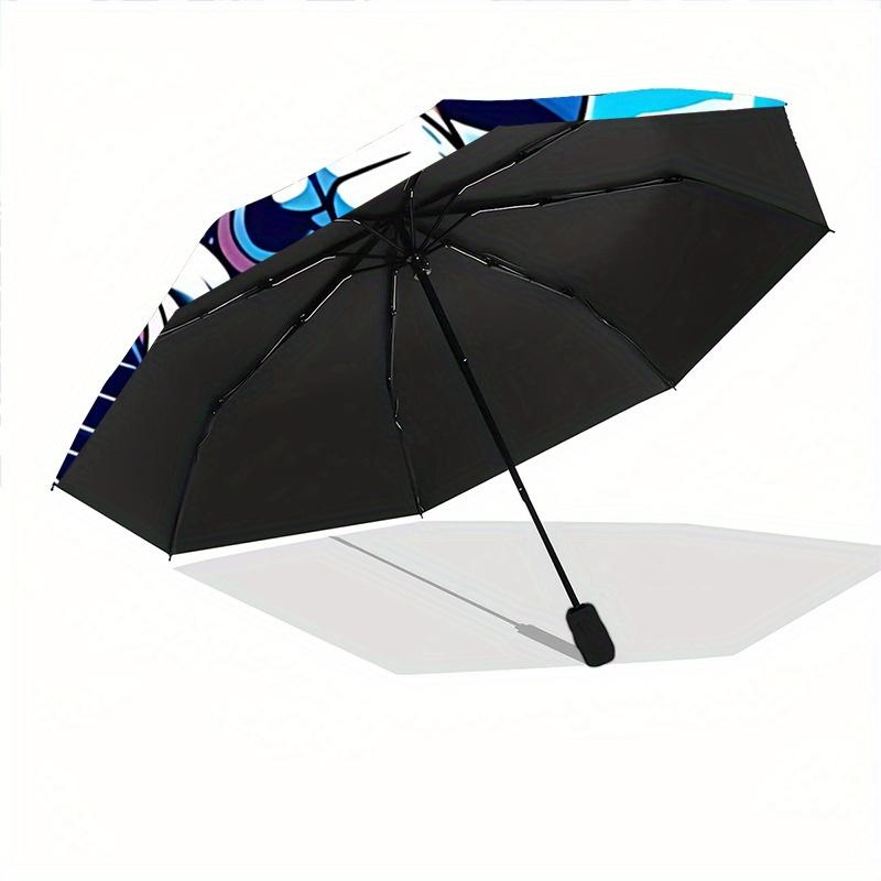 1pc Sonic Automatic Opening and Closing Umbrella - Lightweight 3-Fold Design, Suitable for Fans, Travel, Daily Use, Interesting Shape, Considerable Gi