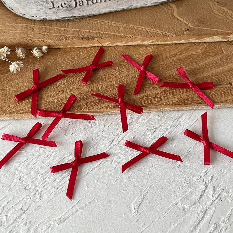 2.5cm Wide Handmade Ribbon Bow Knot for DIY Clothing & Hair Accessories, Card Holders, and Decorations