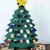 Yousheng Wooden Christmas Tree Wine Rack 24 Days Advent Calendar Wine Bottle Holder Adult Christmas Tree Countdown Decoration for Countertop Bar Decor