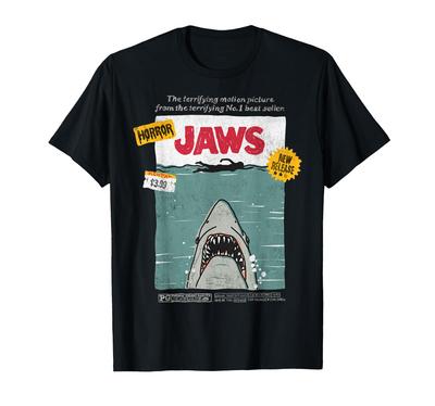 Der weiße Hai Retro VHS Cover T-Shirt