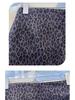2025 Trendy Women's Leopard Print Wool-Blend A-Line Skirt - High Waist, Slimming Fit for Autumn/Winter
