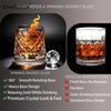 1PCS Rotating Whisky Glass 360 Degree Rotating Crystal Beer Glass Thick Base for Bourbon And Scotch Whisky a Unique Gift for Men