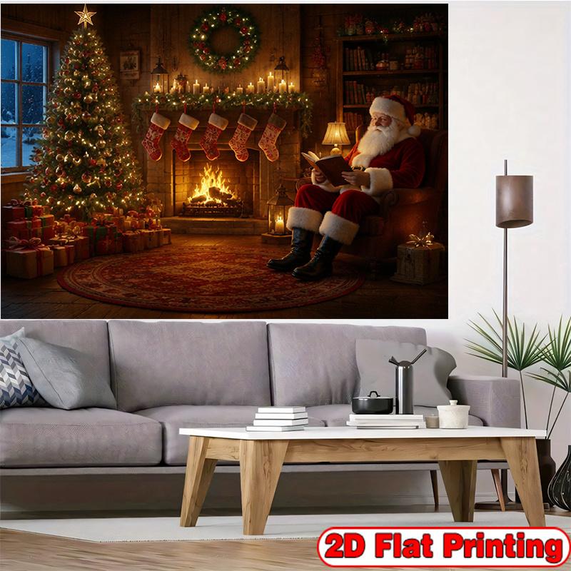 1Pcs Cozy Christmas Tree Red Decoration Background Winter Backdrop Decorations For Photo Studio Photo Booth Christams Party