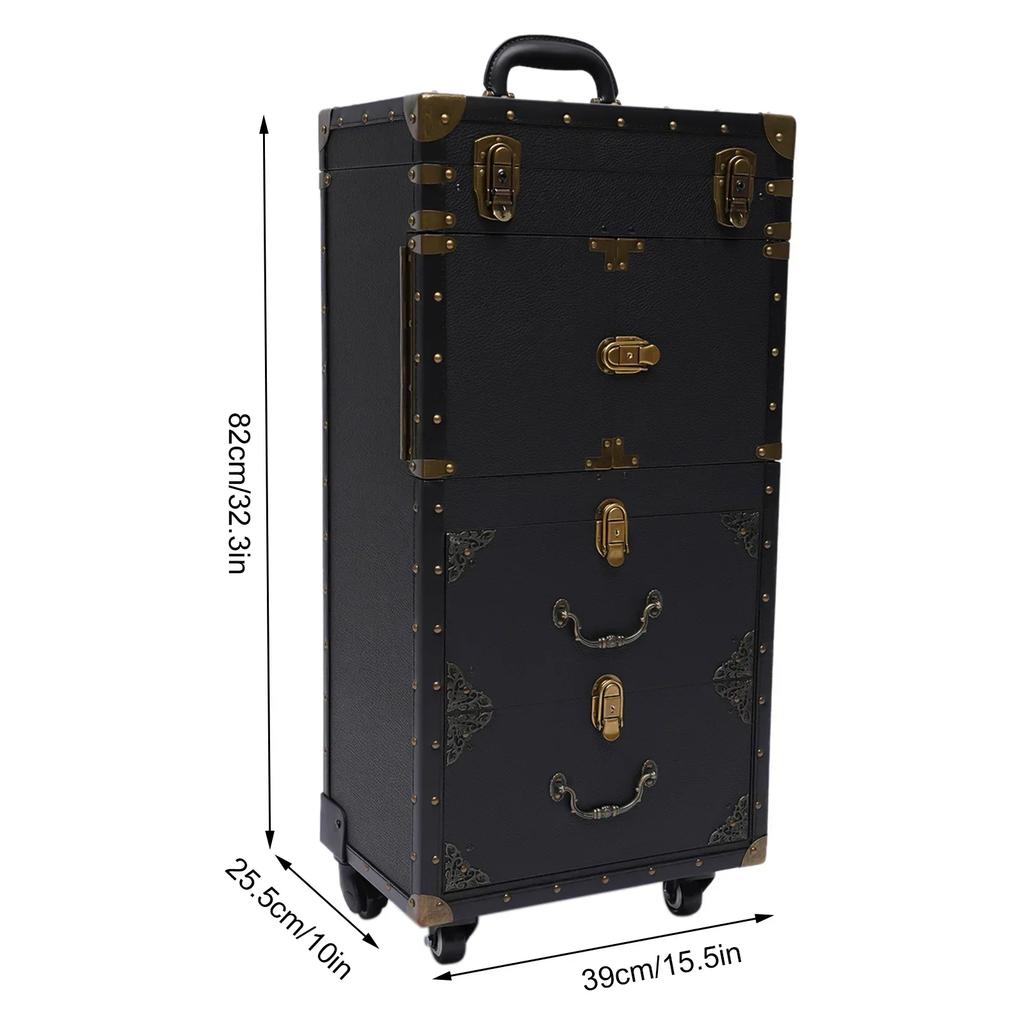 Promotion: Beauty Salon Trolley Rolling Storage Cabinet with Lockable Drawers and 4 Wheels