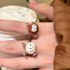 Charming Big-Eyed Open Ring: Stylish, Personalized Index Finger Accessory for Girls & Best Friends