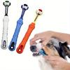 1Pcs Three Sided Pet Toothbrush Three-Head Multi-angle Toothbrush Removing Bad Breath Tartar Cleaning Mouth Dog Cat Teeth Care Tool