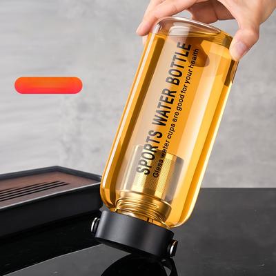 Transparent Glass Cup With Lid Household And Kitchen Portable Coffee Cup 2000ML High-Capacity Filterate Water Bottle