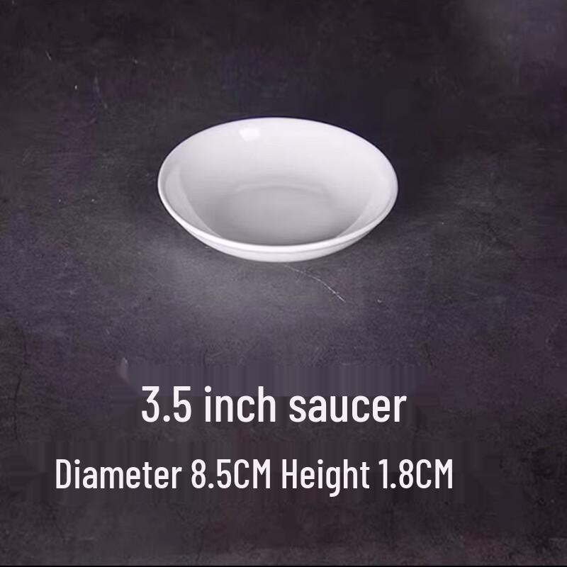 Pure White Ceramic 3-Compartment Dipping Dish
