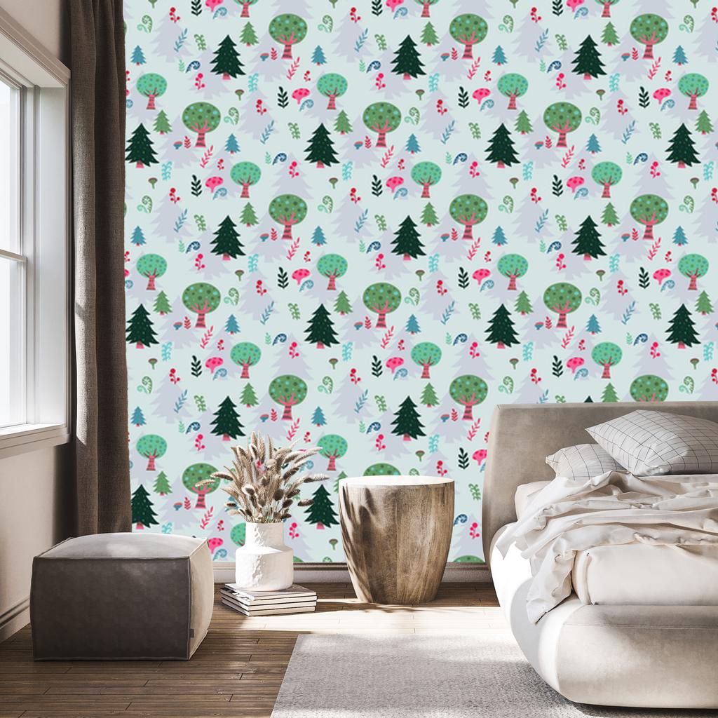 Green Plants and Trees Wallpaper for Living Room and Bedroom 50x1000