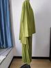 2025 Autumn Retro Women's Casual Set: Round Neck Loose Top & Half-Length Skirt