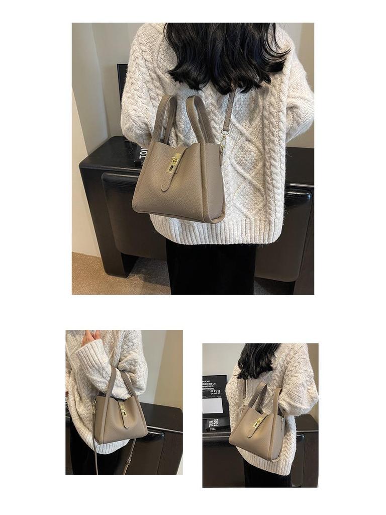 Women's Retro Fashion Bucket Bag - 2025 Autumn/Winter Vegetable Basket Handbag & High-End Niche Messenger Bag