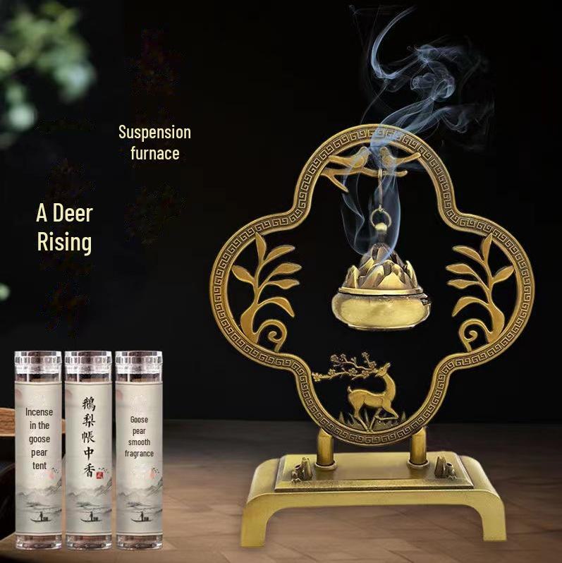 Creative Hanging Alloy Incense Burner for Home Aromatherapy - Boshan Furnace Style