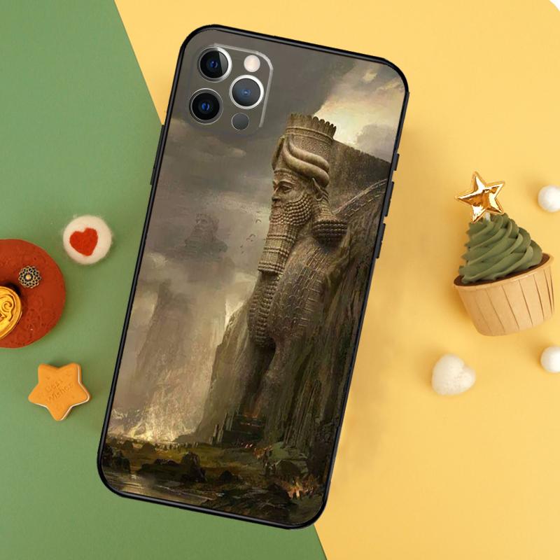 Lamassu Assyrian Mesopotamian Phone Case For iPhone 17 17Air 16 15 14 13 11 12 Pro Max 12 13 Mini 16E Shockproof Cover