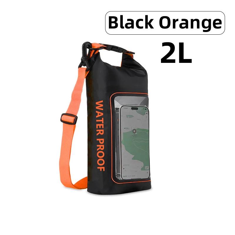 2L/5L Dry Bag Touch Screen Swimming Waterproof PVC Bag Rafting Floating Shoulder Outdoor Sports Bags Surfboard Kayak Storage Bag