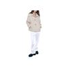 Zara Zw Series Single Breasted Minimalist Fur Collar Long Sleeve Coat Women coats Beige 2140762-710