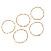 Pack of 5 Adjustable Metal Bracelet Set Stackable Wrist Jewelry Versatile Handchain For Casual and Formal Event