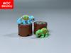 Non-Toxic Moc Bricks Lizard Animal 57763 Tree Rings Magnifier Diy Farm Forest Explorer Educational Building Blocks Toys Kids Gifts