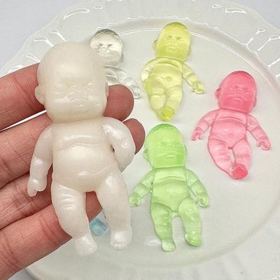 Transparent Babies Stress Relief Toy Slow Rising Anxiety Relieving Mini Baby Squeeze Toy Soft Stretchy Relaxation Stress Ball Fidget Toy