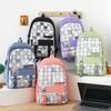 New Backpack Trendy Junior High School Students Four Piece School Bag Large Capacity Computer Bag Backpack