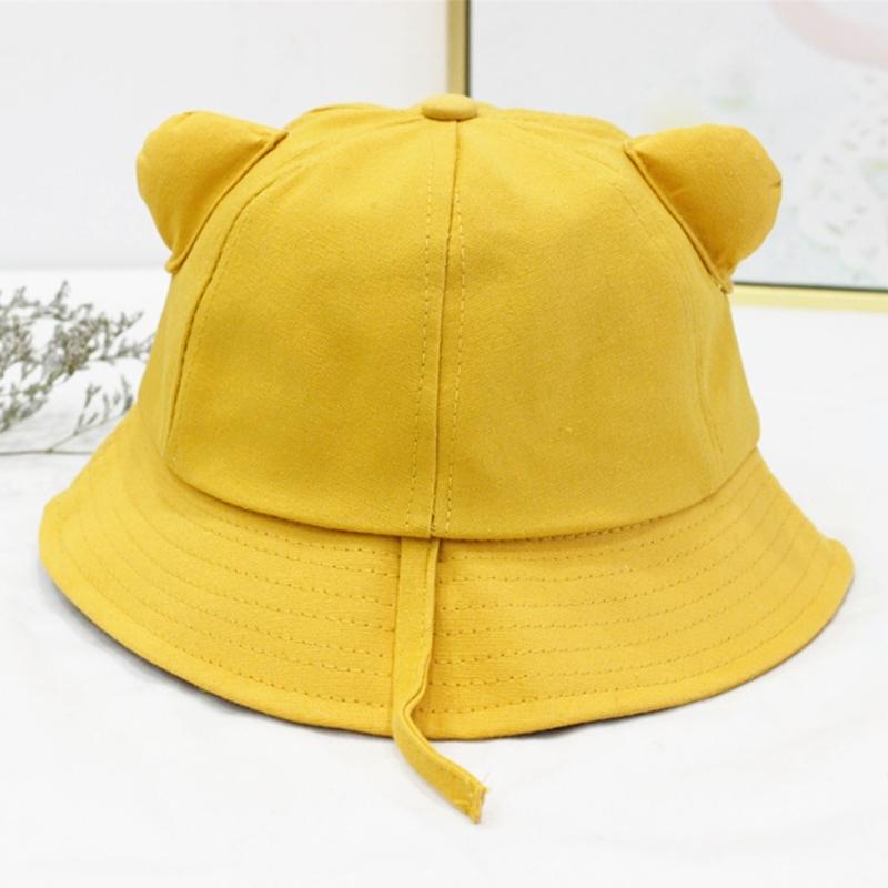 Cappello a secchiello in cotone con orecchie da gatto per adulti, cappello da pescatore per sport all'aperto, per guidare, andare in bicicletta, pescare, vacanze casual, cappello parasole