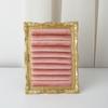 Suporte de Exibição de Joias Veludado Estilo Porta-Retrato Vintage Para Anéis Brincos e Pequenos Acessórios Com Múltiplas Opções de Cor