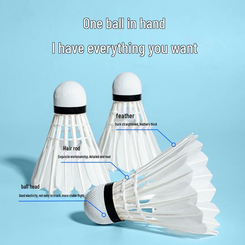 Peak Chuanyun 06 Duck Feather Badminton Shuttlecocks (12-Pack)