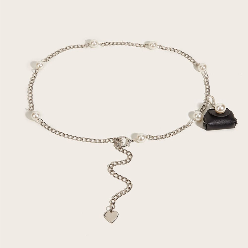

Belly Belt Pearl Waist Chain Dress Decor Korean Waistband Sweet Women Waist Belt Ladies/Girls чёрный