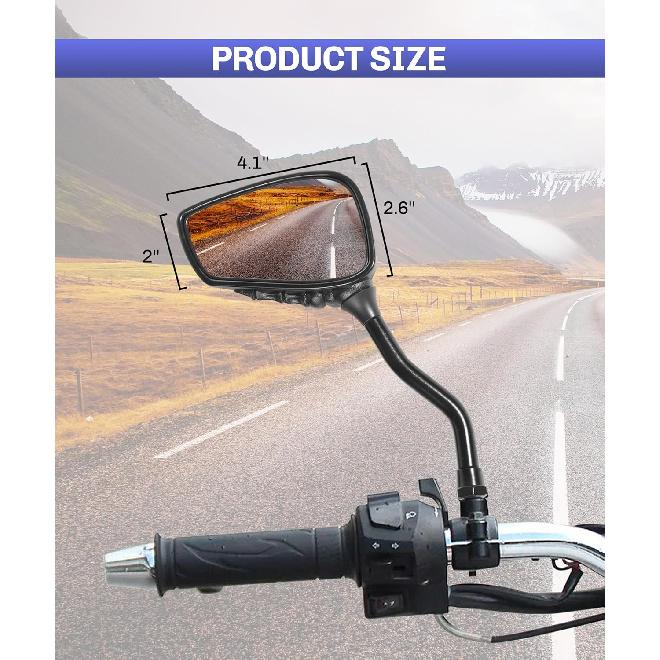 Pairs Of Motorcycle Mirrors, Universal 8Mm 10Mm Rear View Mirrors, Car Accessories Skull Skeleton Hand Bike Mirror, Rearview Side Mirror For