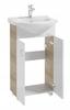 Bathroom cabinet with a free-standing washbasin, oak, 50x86 Tim, with an elongated chrome tap