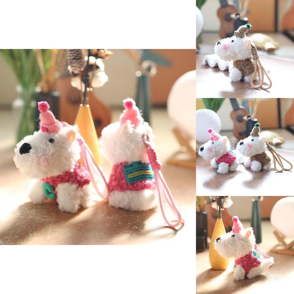 Dog Highland West Plush Toy Keychain Pp Cotton Stuffed Gift For Kids Girls