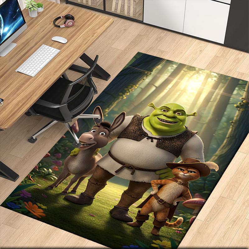 Shrek Printed Carpet, for Office Chair Living Room Bedroom Kitchen Room Decor Gifts.