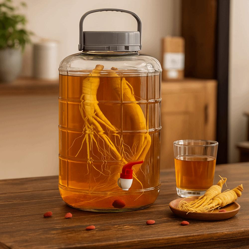 Home Use Glass Fermentation Jar Glass Material Glass Bottle Piled Fermentation Pot  Home Kitchen