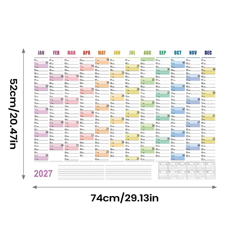 1117 Calendar Large Wall Calendar 161 Days Planner Sheet To Do List Check-In Plan Daily Weekly Agenda Schedule Organize Planning