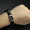 Bracciale Vikingo Fatto a Mano in Pelle e Acciaio Inossidabile per Uomo Accessorio di Moda
