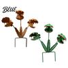 Langlebige Eisen-Gartendekoration Venusfliegenfalle Gartenstecker Metall fleischfressende Pflanze Kunst-Ornament Lustige Skulptur für Blumenbeet Außenrasen Terrasse