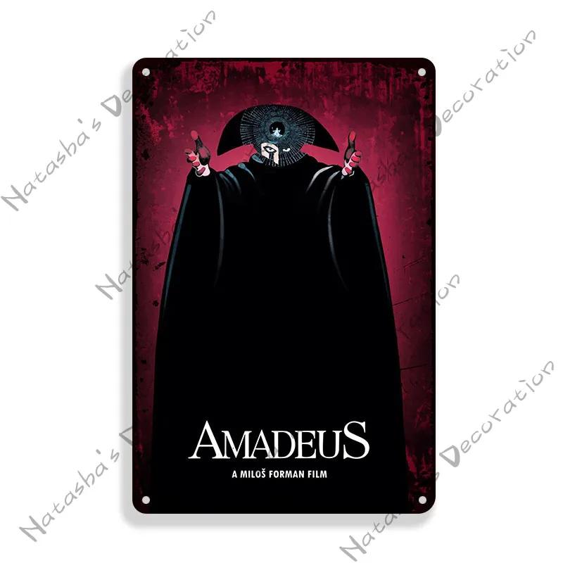 Movie Amadeus Vintage Poster Decorative Metal Sign Decorative Plate Bar Club Cafe Metal Plaque Cafe Wall Decor Industrial Decor