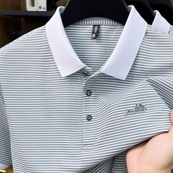 Men's Large Size Casual Polo Shirt Versatile Short Sleeve Loose Business Summer Lapel T-Shirt Soft Cotton Breathable Short Sleeve Polo Shirts