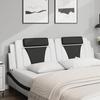 VidaXL Coussin de tête de lit blanc et noir 180 cm similicuir 374810