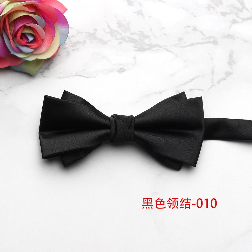 Solid Color Men'S Polyester Bow Tie, Multi-Color Wedding Groom Best Man Bow Tie Bow Flower