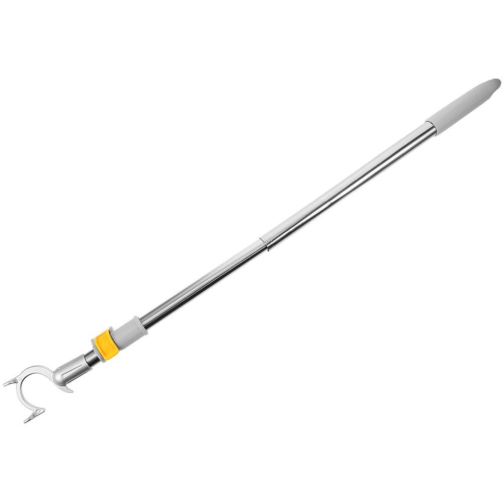 Регулируемая телескопическая штанга для одежды из нержавеющей стали, выдвижная штанга для одежды, сверхпрочная штанга для белья, крюк для сушки, шкаф 102.00X5.20X4.00CM светло-серый