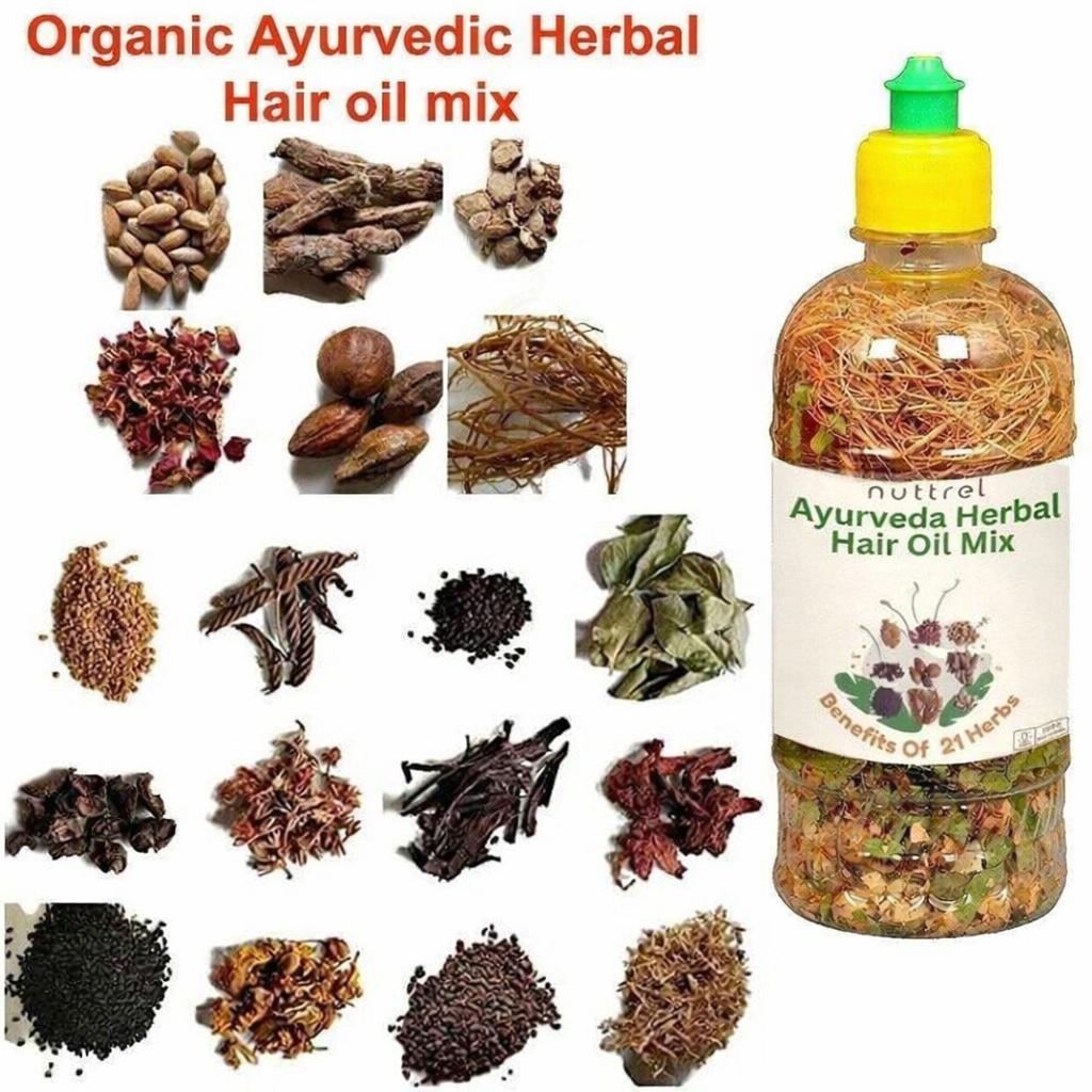 

Ayurvedic Herbal Hair Oil Mix with Natural Indian Herbs | Multi-Herb Hair Care Blend | Scalp & Hair Nourishing Oil 100g чистый