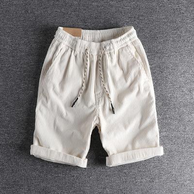 New Summer American Casual Retro Work Style Casual Shorts Men's Washing Corduroy Loose Straight Pants