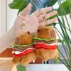 Capybara Hamburger Plüschtier Niedliche Anime Flauschige Puppe Weiches Simulations-Weihnachtsgeschenk für Kinder Mädchen