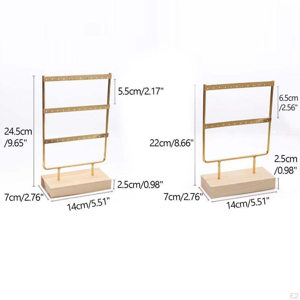Earring Stand Large with Holes, Jewelry Towel, Metal Hanging Earrings Gift Organizer Ear